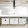 Mshliw 36" Modern Floating Bathroom Vanity with Sink, Soft Close Doors, Wall Mount Cabinet with Open Side Shelves, White Finish - 2 of 4