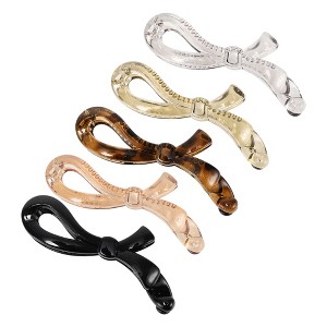 Unique Bargains Women's Fashion Ribbon Hairpin 4.09"x1.57"x0.87" Multicolor 5 Pcs - 1 of 3