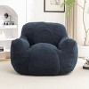 GlasFlength Bean Bag Seats Soft Premium Memory Foam Lounge Chair with Tufted Elegant Design for Living Room Dorm, Blue, 41.4"*37.8"*30" - 2 of 4