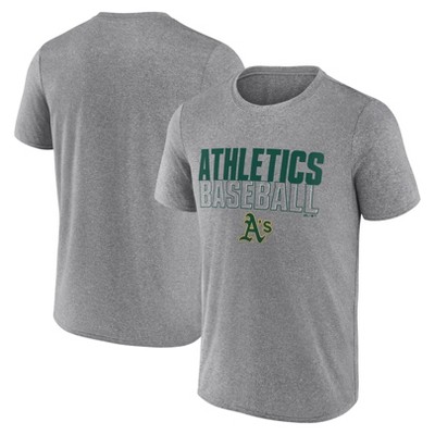 MLB Oakland Athletics Men's Gray Athletic T-Shirt - S