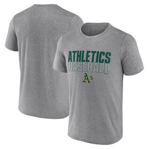 MLB Oakland Athletics Men's Gray Athletic T-Shirt - 1 of 3