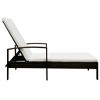 vidaXL Sunlounger Brown PE rattan Standard Adjustable Headrests - 2 of 4