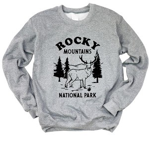 Simply Sage Market Women's Graphic Sweatshirt Vintage Rocky Mountains National Park - 1 of 2