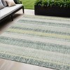HomeRoots 5' X 8' Pale Aqua And Lime Green Striped Washable Indoor Outdoor Area Rug - 2 of 4