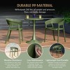 WestinTrends Playa 3-Piece Indoor Outdoor Metal Patio Dining Table Set With Stackable Patio Chairs - 3 of 4