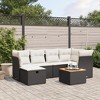 vidaXL Garden Sofa Set Black, Cream White - 2 of 4