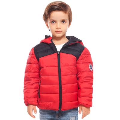 Rokka&rolla Boys' Reversible Light Puffer Jacket Coat-red/very Black ...