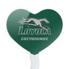 Loyola University Maryland Primary Logo Heart Love Cupcake Picks Toppers Decoration Set of 6 - 2 of 4