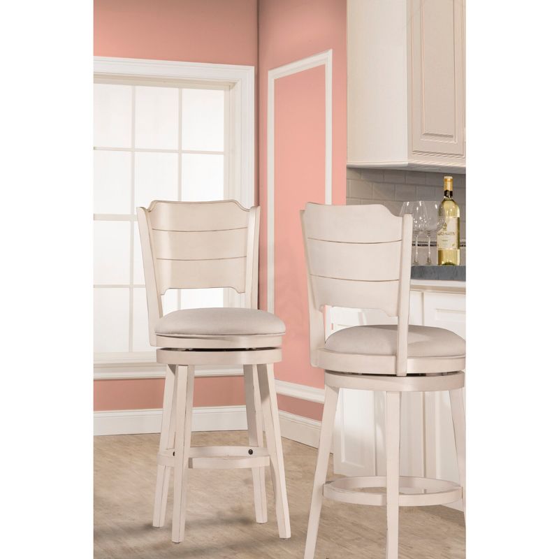 Clarion Wood Bar Height Swivel Stool Sea White - Hillsdale Furniture, 3 of 8