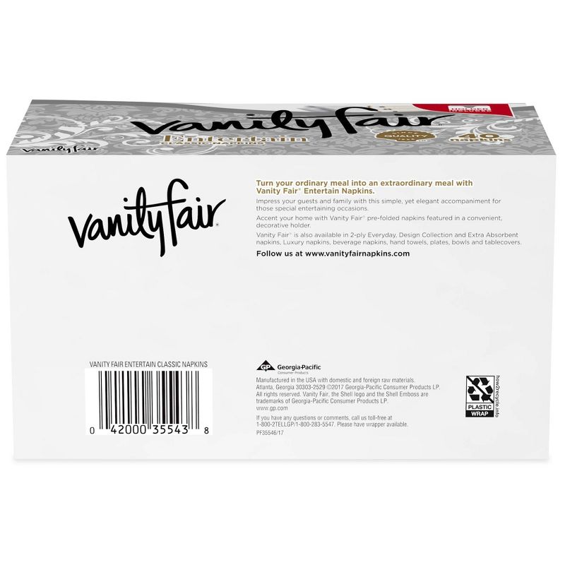 Vanity Fair Entertain 3-Ply Napkins- 40ct, 3 of 11