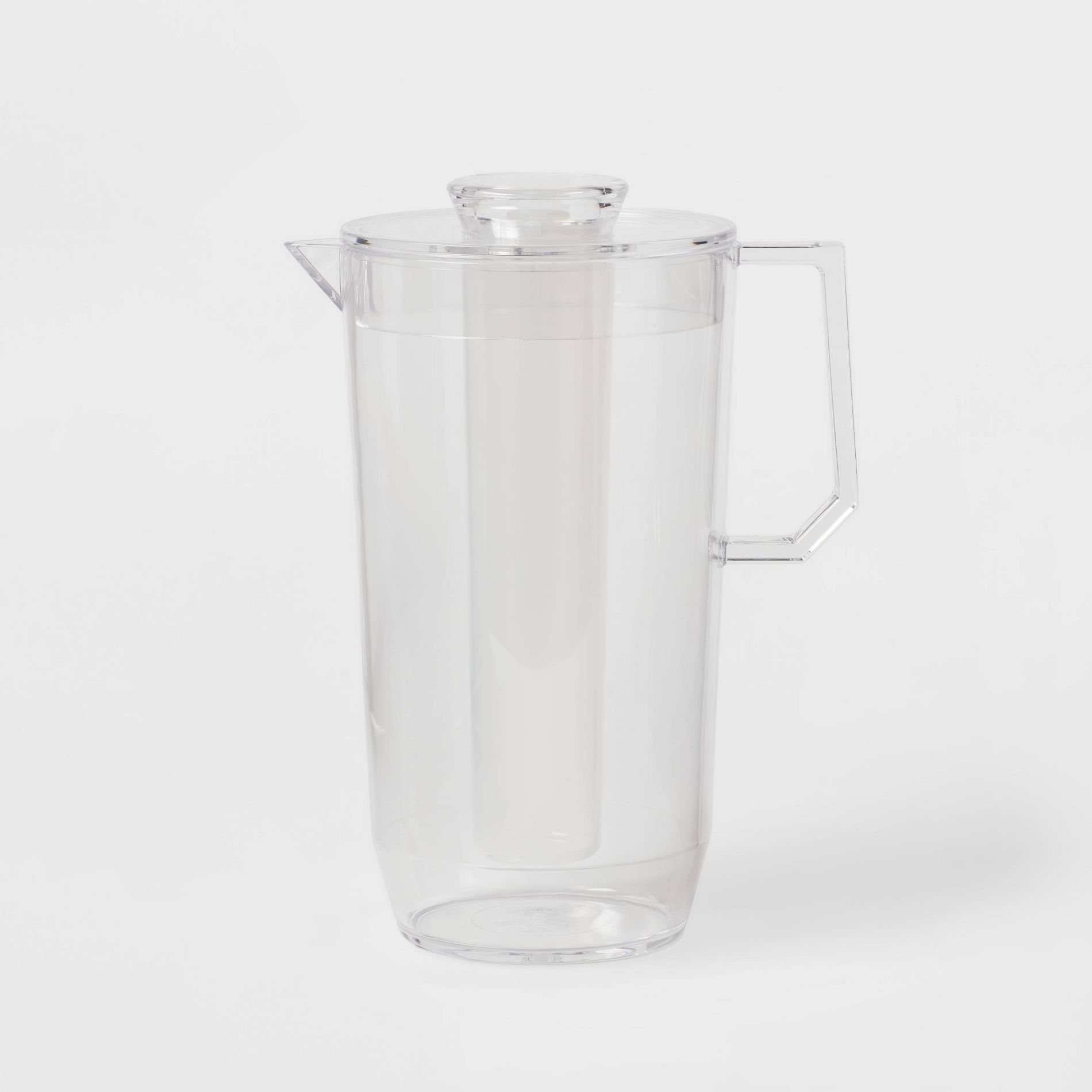 2.4L Plastic Pitcher - Room Essentials™: Clear Drink Server, Dishwasher-Safe, Cold Beverages, 9.5" Height