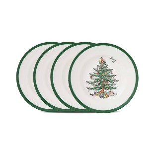 Spode Christmas Tree Bread & Butter Plate, Set of 4, Made in