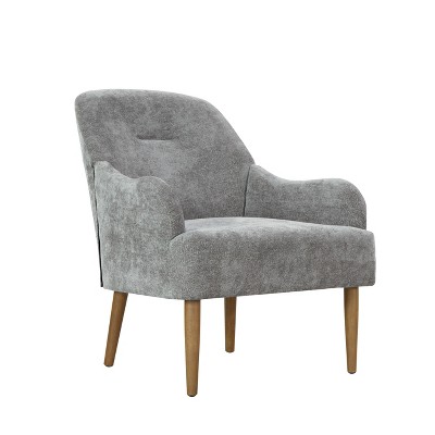 GDFStudio Modern Chenille Accent Chair with Wood Legs