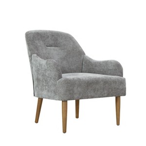 GDFStudio Modern Chenille Accent Chair with Wood Legs - 1 of 4