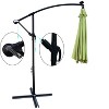 CAVINAS 10 FT Patio Umbrella with Base Deck Umbrella with Base with Night Light Cantilever Patio Umbrellas for Garden, Terrace - 2 of 4