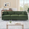 NicBex 95.3 Inch Teddy Sofa Couch 3-Seat Sofa with 2 Throw Pillows for Living Room,Apartment,Bedroom - 4 of 4