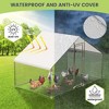 Chicken Coop Large Metal Walk-in Poultry Cage Chicken House Outdoor with Waterproof Cover - 4 of 4