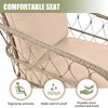 Whisen Bohemia-inspired Outdoor Seating Group With Removable Cushions, Conversation Patio Set With Wood Tabletop - 4 of 4