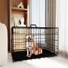Dog Crate, 36 Inch Medium Dog Cage with Divider and Plastic Leak-Proof Pan Tray, Double Door Folding Metal Wire Cage for Indoor, Outdoor, and Travel - 3 of 4
