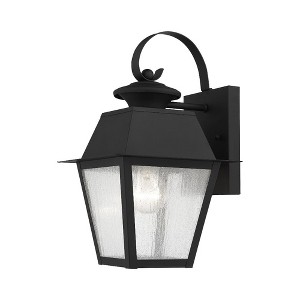 Livex Lighting Mansfield 1 - Light Wall Light in  Black - 1 of 2