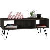 NicBex Coffee Tables for Living Room Open Modern Design Rectangle Coffee Table with Spacious Top Surface and Hairpin Legs, Brown - 2 of 4