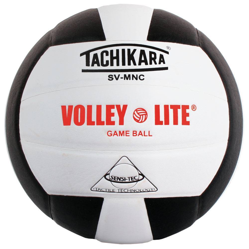 Tachikara SVMNC.BKW Indoor Sensi Tec Composite VolleyLite Volleyball - Black/White