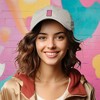 Dalix Pink Gummy Embroidered Cotton Dad Hat Baseball Cap Adjustable Womens - 3 of 4