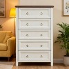 KTMBDW Modern Drawer Dresser for Bedroom, Chest of Drawers with Storage, Wood Storage Chest Organizers Cabinet for Living Room, Entryway, White - 3 of 4