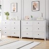 6 Drawers Dresser for Bedroom, 41.9" Modern Dresser & Chests of Drawers, Metal Handles Design, Dressers TV Stand, Wood Storage for Hallway - 4 of 4