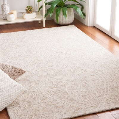 Ivory Wool 4' x 6' Hand-Tufted Rectangular Area Rug