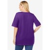 Woman Within Plus Size 7-Day Layer-Look Elbow-Sleeve Tee - 3 of 4