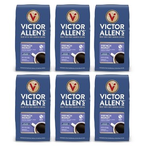 Victor Allen's Coffee French Roast Ground Coffee, Dark Roast, 6 Pack - 10oz Bags - 1 of 4