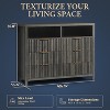 Coucheta Farmhouse 6 Drawers & 2 Shelves - Rustic Wood Chest of Drawers with Fluted Doors, 47" Wide Storage for Bedroom & Living Room - 3 of 4