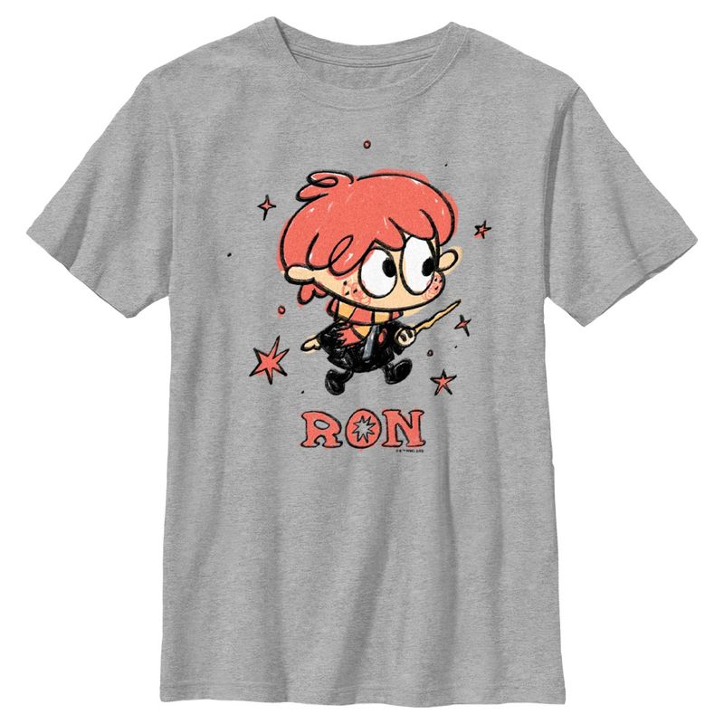 Boy's Harry Potter Ron Starry Cartoon T-Shirt, 1 of 6