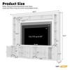TIRAMISUBEST 92" 4-Piece Modern Entertainment Wall Unit Tempered Glass Door TV Stand Adjustable Shelves Bookshelves All-in-1 Media Console, White - 3 of 4