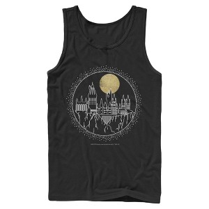 Mens Harry Potter Hogwarts Line Art Moonrise Tank Top - 1 of 4