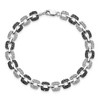 Black Bow Jewelry Black & White Diamond 7mm Square Link Bracelet in Sterling Silver - 3 of 4