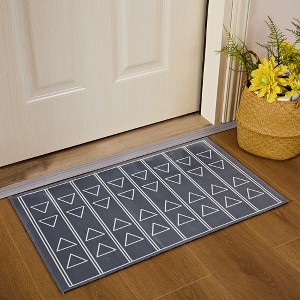 VECELO Front Door Mat Welcome Mat, Absorbent Muddy Kitchen Rugs, Non-Slip Rubber Backing Doormat - 1 of 4