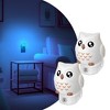 DORESshop 0.5W Plug-in Owl Night Light, Pure Light-Control, 3000K-100%+RGB Gradient, Button Color Control, US Flat Plug - 2 of 4