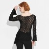 Women's Long Sleeve Lace Tunic Top - Wild Fable™ Black - 3 of 4