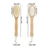 Unique Bargains Double-Side Long Handle Bath Brush for Shower 13.78"x2.99" Beige 1 Pc - 4 of 4