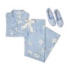Dearfoams Women's Floral Two-Piece Pajama Set Pajamas - 3 of 4
