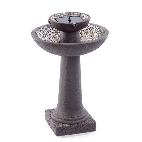 Riverstone Two-Tier Solar On Demand Fountain with Tuscan Stone Finish - Smart Solar - image 1 of 3