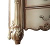 Vendome Nightstand Gold Patina/Bone Finish - Acme Furniture: Elegant Two-Drawer Bedside Table, Carved Wood Detail - 4 of 4