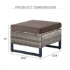 Gymojoy Outdoor 2 Pieces Patio Rattan Ottomans All-Weather Ottomans - 2 of 4