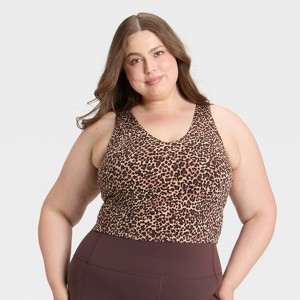 Women's Flex V-Neck Cropped Sports Bra - All In Motion™ - 1 of 4
