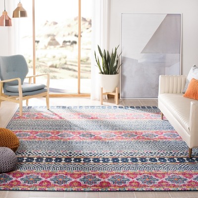 Ivory Cotton and Synthetic 9' x 12' Easy-Care Reversible Area Rug