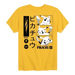 Boys' - Pokémon - Pikachu Manga Comic Style Lightning Short Sleeve Graphic T-Shirt - 1 of 4