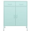 vidaXL Storage Cabinet Mint 31.5"x13.8"x40" Steel - 2 of 4