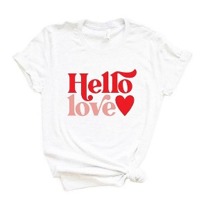 Simply Sage Market Women's Hello Love Short Sleeve Graphic Tee - 1 of 4
